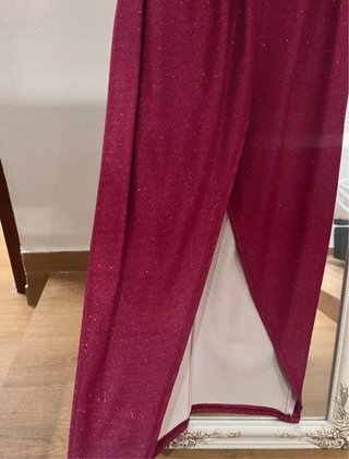 Vestido brillo fucsia