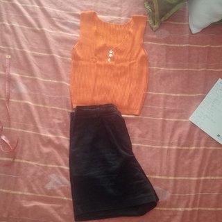 Conjunto top y pantalón corto niña T.XS