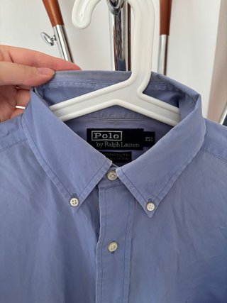 Camicia Polo Ralph Lauren M/L blu polvere.