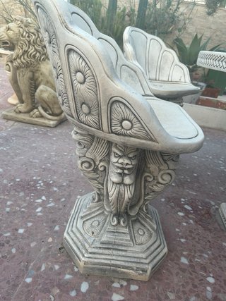 Tavolo e 4 Sedie da Giardino in Pietra