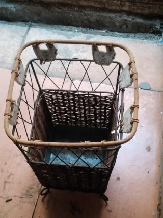 Paragüero vintage bambú y metal