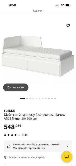 Diván Cama Nido Ikea Flekke + 2 Colchones
