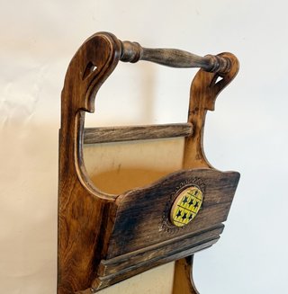 Revistero Rústico Madera Estrellas