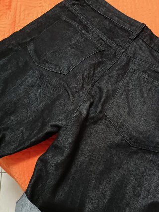 Pantaloncini jeans uomo neri lucidi tg52