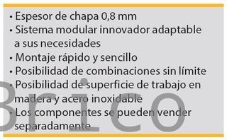Conjunto Taller 4 Módulos S/Madera Azul Gris - Edición Limitada