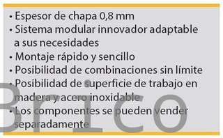 Conjunto Taller 4 Módulos S/Acero Inox Alyco 192843
