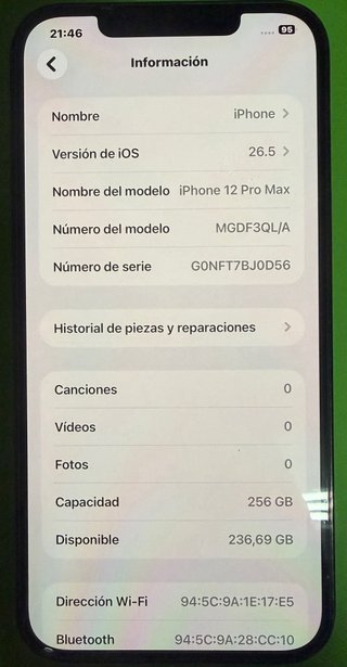 iPhone 12 Pro Max 256GB Grigio/Argento