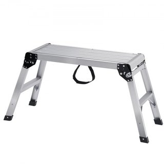 Plataforma de Trabajo Plegable, Capacidad de Carga de 330 lbs, Escalera de Aluminio para Yeso, Banco de Trabajo Pesado con Pies Antideslizantes, Ideal para Lavar Vehículos, Limpiar, Pintar, Decorar