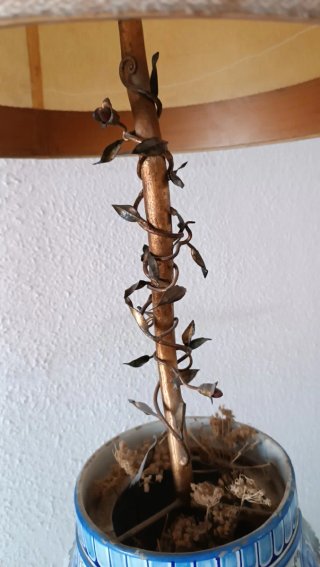 Lampada da terra in ceramica vintage