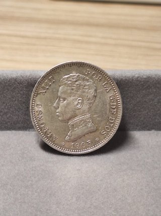 Moneda 2 Pesetas Alfonso XIII 1905 Plata