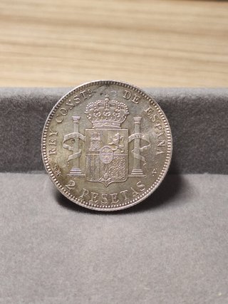 Moneda 2 Pesetas Alfonso XIII 1905 Plata