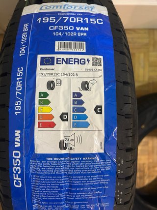 Neumático Comforser 195/70R15C CF350 Van