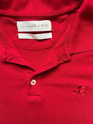 Polo Zara Rojo Talla M