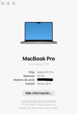 MacBook Pro 14” M1 Pro 16GB RAM SSD 1TB ( 2021 )