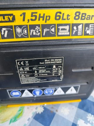 Compresor Stanley 1,5Hp 6Lt 8Bar