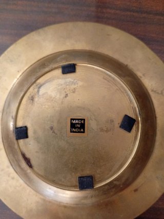 Cendrer vintage cenicero Índia laton ideal regalo