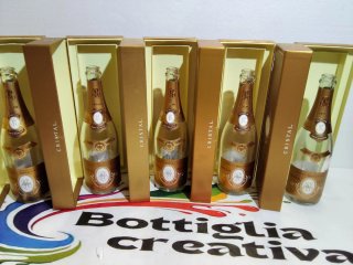 Bottiglie vuote Champagne Cristal