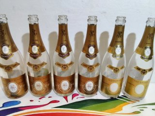 Bottiglie vuote Champagne Cristal