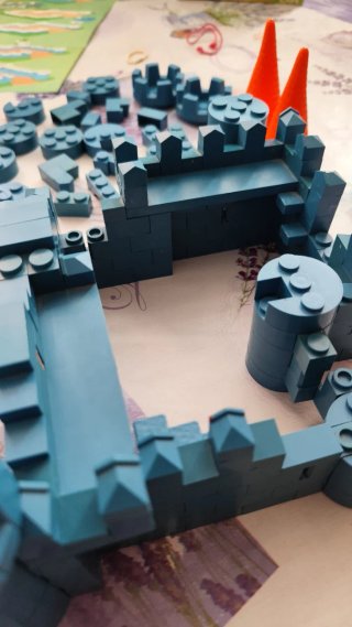 Bloques de construcción tipo Lego azul