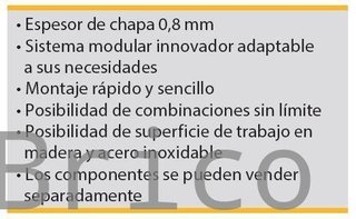 Conjunto Taller 8 Módulos S/Acero Inox Alyco 192838