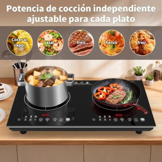 Vitrocerámica inducción 2 fuegos