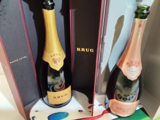 Bottiglie vuote Champagne Krug