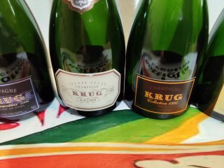 Bottiglie vuote Champagne Krug