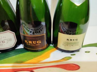 Bottiglie vuote Champagne Krug