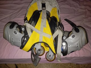 Patines en línea con mochila