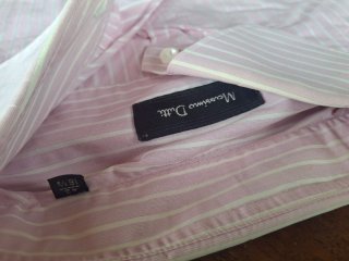 Camisa de rayas rosa y blanca Massimo Dutti