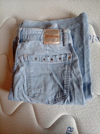Pantalón vaquero ancho mujer