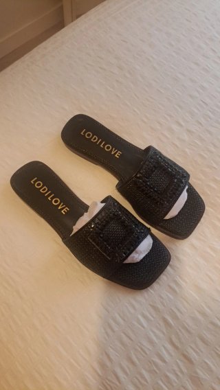 Sandalias Lodi Piel Negra Mujer Talla 37