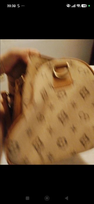 Bolso CD beige y marrón
