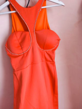 Vestido naranja de fiesta/ceremonia