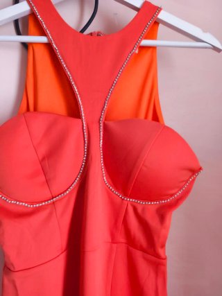 Vestido naranja de fiesta/ceremonia