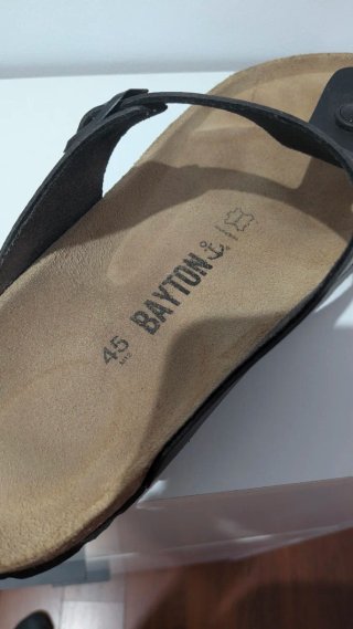 Sandalias Bayton Hombre Talla 45 Negro/Beige