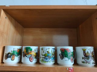 Tazas con coches clásicos - Set de 5