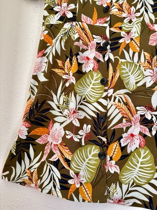 Vestido corto estampado tropical Only T40