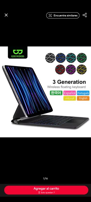 Teclado Apple per iPad Pro 12,9'' GOOJODOQ