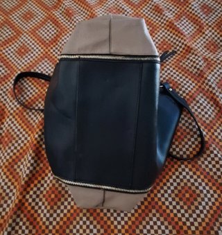 Borsa double face beige e nera