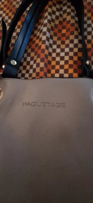 Borsa double face beige e nera