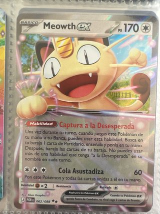 Carta Pokémon Meowth EX PS 170