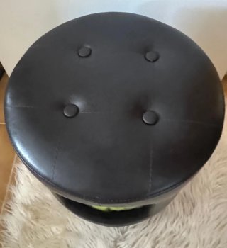 Otomana / Cama para mascotas negra