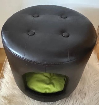 Otomana / Cama para mascotas negra