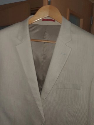 Americana traje hombre crema/beige, italiana