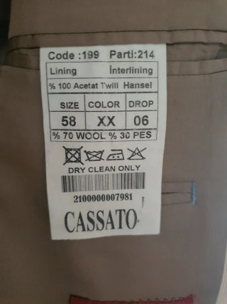 Americana traje hombre crema/beige, italiana