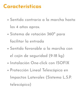 Silla coche RECARO ZERO.1 360° Con arneses bebe