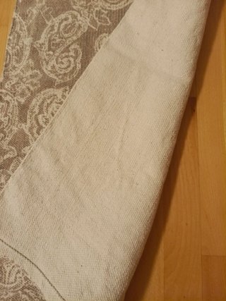 Tappeto Zara Home Cotone Damasco malva e osso