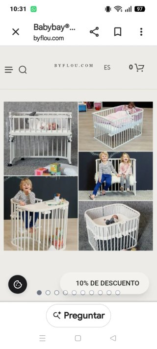Mini Cuna Colecho Babybay Blanca