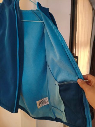 Chaqueta cortavientos Quechua niño azul